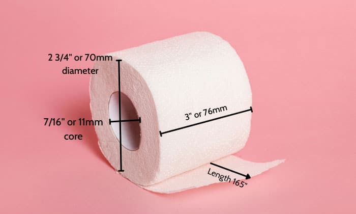 Toilet Paper Roll Dimensions - Quill And Fox