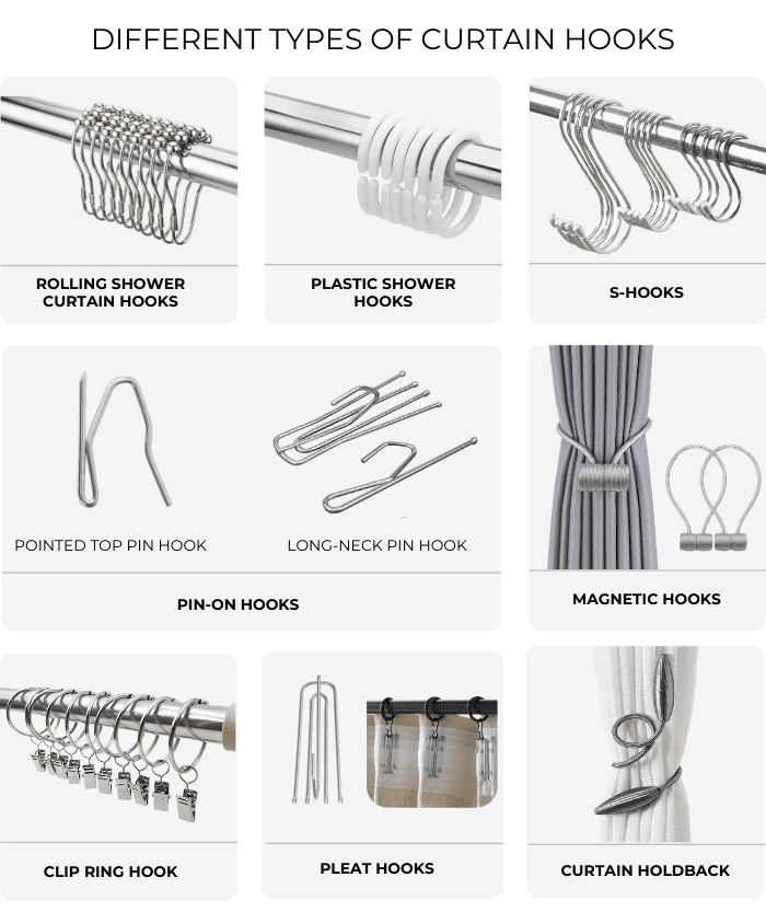 Different Types of Curtain Hooks (Styles & Uses)